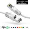 Patch Cable, Cat 6, Shielded, 6 inch, w/Boots, White - P/N WC140825