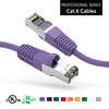 Patch Cable, Cat 6, Shielded, 6 inch, w/Boots, Purple - P/N WC140828