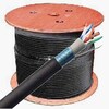 Cat 5E Cable, 1000 ft. Solid, Shielded, Direct Burial, Flooded Core, Black - P/N WC101510