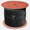 Cat 6 Cable, 1000 ft. Solid, Shielded, Black, Plenum - P/N WC101753