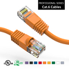 Patch Cable, Cat 6, Unshielded, 6 inch, w/Boots, Orange - P/N WC140807