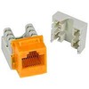 Keystone Jack, Cat 6, 110 type, 90 degree, Orange, 10 pcs - P/N WC361108