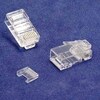 Connector, RJ45, Cat 5E, 50um, solid, w/Loadbar, 100 pack - P/N WC451051