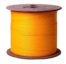 Fiber Optic Cable, 4 Strand, OFNR, OS2, Yellow - P/N WC170027