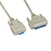 Serial Cable, 6 ft. molded DB9F to DB25M - P/N WC201090