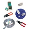 Network Cable Starter Kit, Cat 6, Solid, Unshielded, Gray, 250 ft. - P/N WC100937