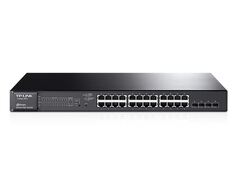 24-port PoE switch for powering multiple devices via network cables.
