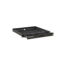 Two-post rack designed for mounting and organizing network equipment securely.