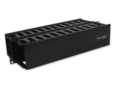 2U double horizontal cable manager, ideal for larger cable management needs.