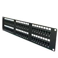 48-port patch panel for high-density network installations.