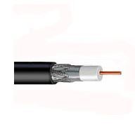 RG58AU coaxial cable, ideal for radio frequency applications, demonstrating its sturdy build.