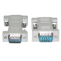 DB9 male to DB15 male adapter for serial device connections.