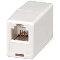 RJ11 reverse female to female adapter for telephone connections.