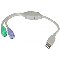 USB dual PS2 adapter for connecting two PS2 devices to USB.