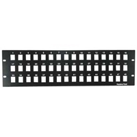 4U blank patch panel with 48 ports for efficient cable management.