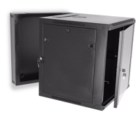 12U wall mount swing-out cabinet for organized equipment housing.