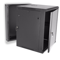 15U wall mount swing-out cabinet for maximizing space efficiency.