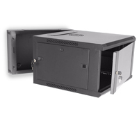 6U wall mount swing-out cabinet for versatile equipment storage.