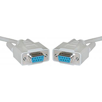 Null modem cable DB9F to DB9F for connecting serial devices without a modem.