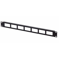 1U blank panel for cable router applications, ensuring neat installation.