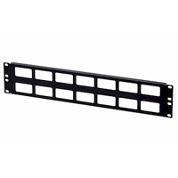 2U blank panel for cable router setups, providing a clean look and airflow.