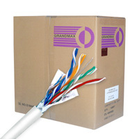 White Cat5e bulk STP cable, ideal for home and office networking.