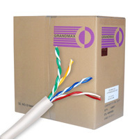 White Cat5e bulk UTP cable, ideal for home and office installations.