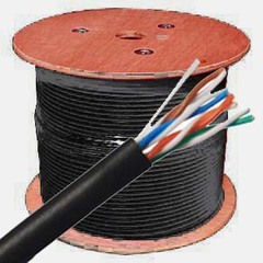 Cat6 outdoor UTP cable, 1 meter length for outdoor network setups.