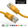 Cat6 patch cable with a yellow boot.