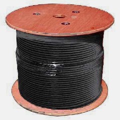 Cat6a black cable, designed for high-performance networking applications.