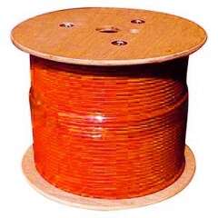 Orange Cat6A cable designed for efficient data transmission.