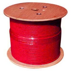 Red Cat6A cable ideal for structured cabling systems.