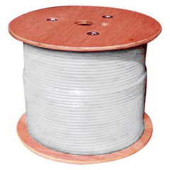 White Cat6A cable optimized for fast and reliable connections.