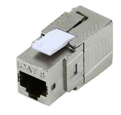 Cat 8 keystone jack showcasing its compact and efficient design.
