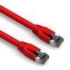 Cat 8 red shielded patch cable, built for optimal performance in networks.