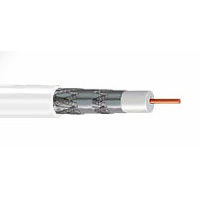 Quad white coaxial cable, suitable for reliable audio and video connections.
