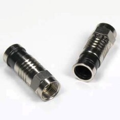 Coaxial F dual shield cable providing robust protection against signal interference.