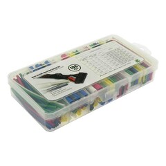 Colored heat shrink kit, includes various colors for cable insulation.