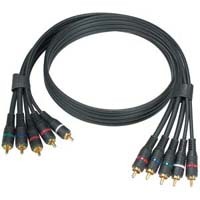 Component RCA cable with 3 video and 2 audio connectors for multimedia setups.