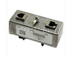 DIN indoor lightning surge protector designed for network applications.