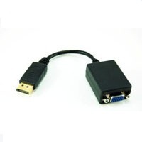 DisplayPort to VGA cable for connecting DisplayPort devices to VGA displays.