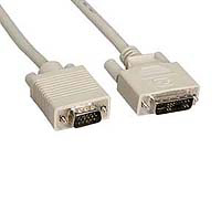 DVI-A to HD15 VGA adapter, showcasing its compact design for easy use.