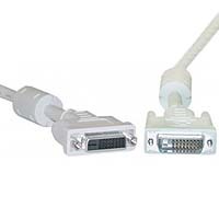 Dual link DVI male to female adapter, highlighting its dual link capabilities for video.