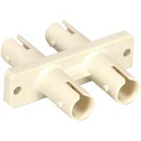 ST to ST fiber optic adapter for connecting fiber optic cables.