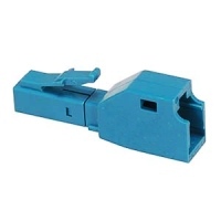 LC fiber optic attenuator with 15dB attenuation for signal reduction.
