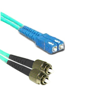 Another view of FC to SC OM3 fiber optic cable connector, highlighting the connector details.