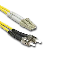 Single mode LC to ST fiber optic cable, suitable for various applications.