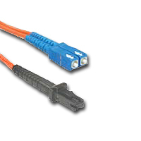 MTRJ to SC multimode fiber optic cable, ideal for connecting fiber systems.