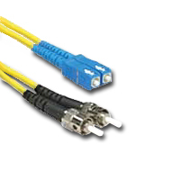Single mode ST to SC fiber optic cable, perfect for network setups.