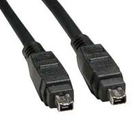 FireWire 4-pin to 4-pin cable for connecting devices.